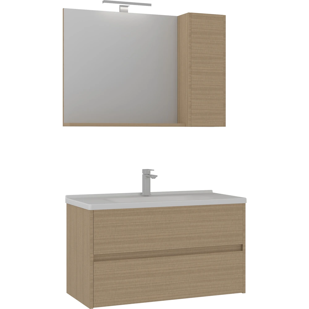 Orka Düden 100 Cm Meşe Banyo Dolabı Takımı - 5002671