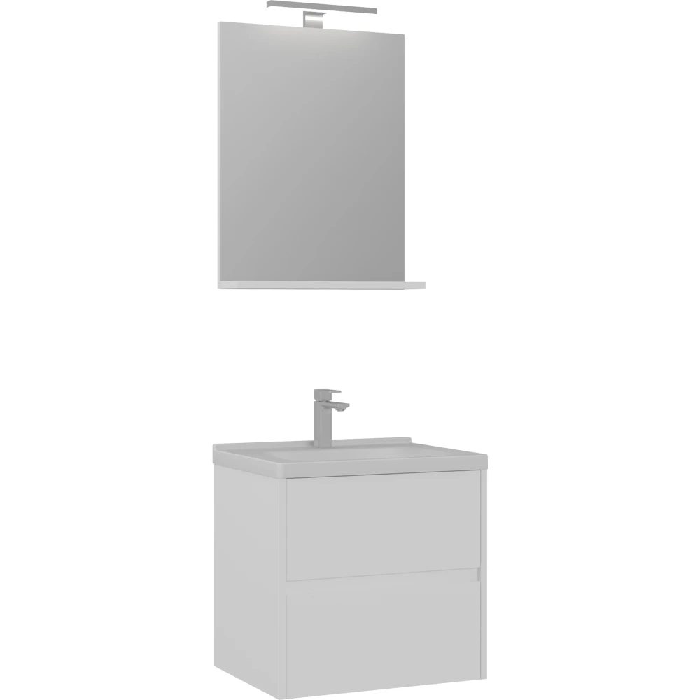 Orka Düden 65 Cm Beyaz Banyo Dolabı Takımı - 5002651