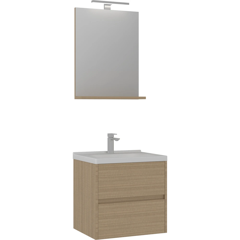 Orka Düden 65 Cm Meşe Banyo Dolabı Takımı - 5002654