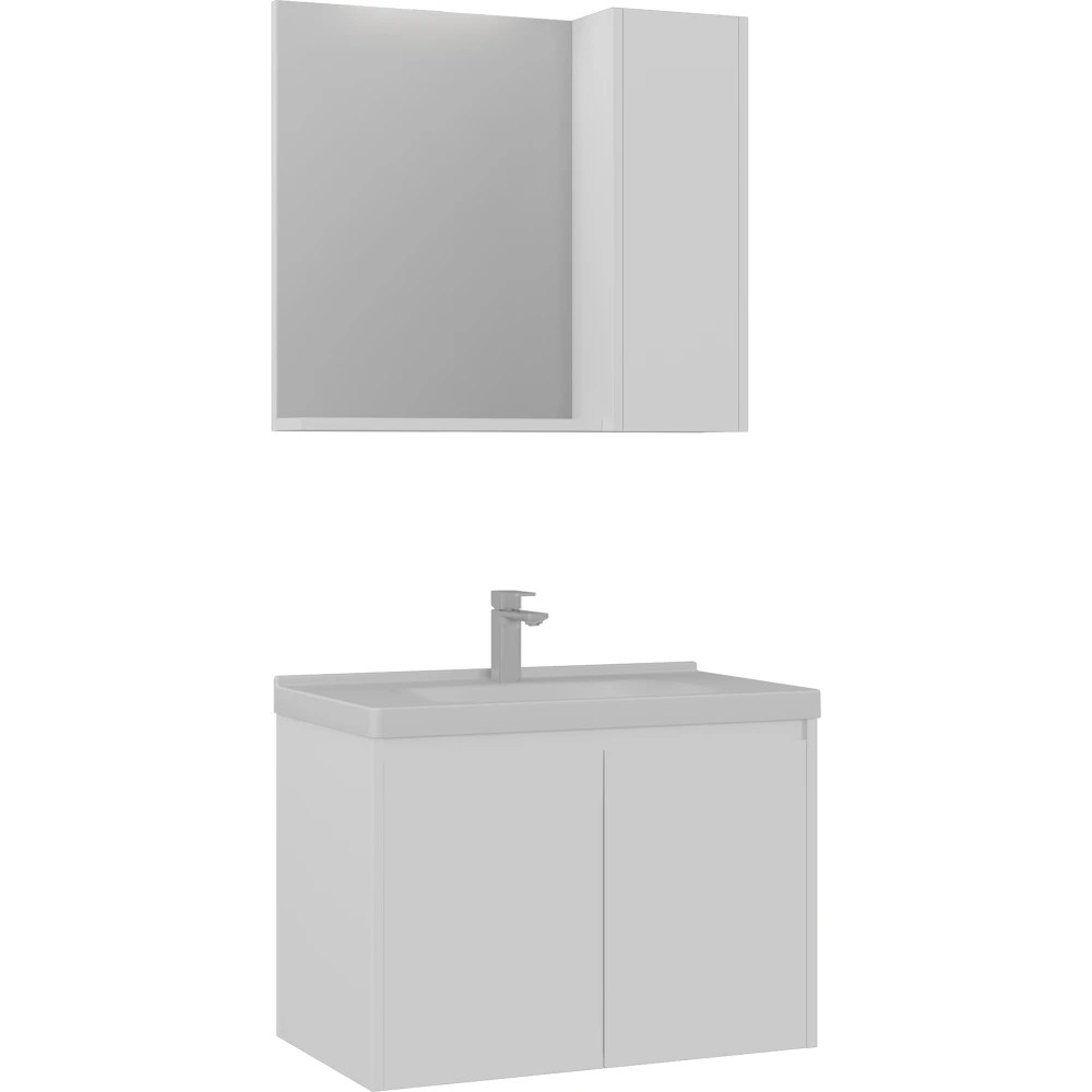 Orka Düden 80 Cm Beyaz Banyo Dolabı Takımı - 5002663