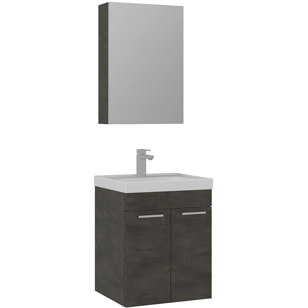 Orka Enez 55 Cm Irony Banyo Dolabı Takımı