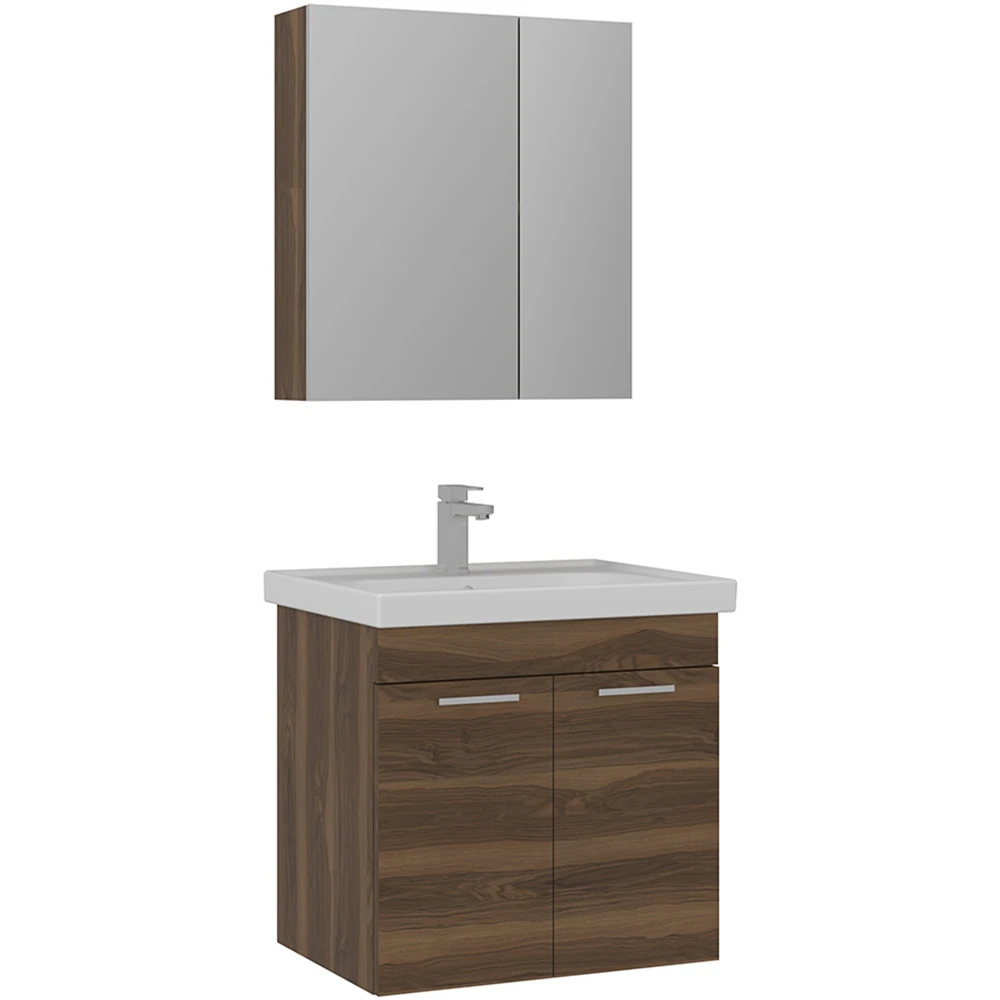 Orka Enez 65 Cm Tesbih Ceviz Banyo Dolabı Takımı