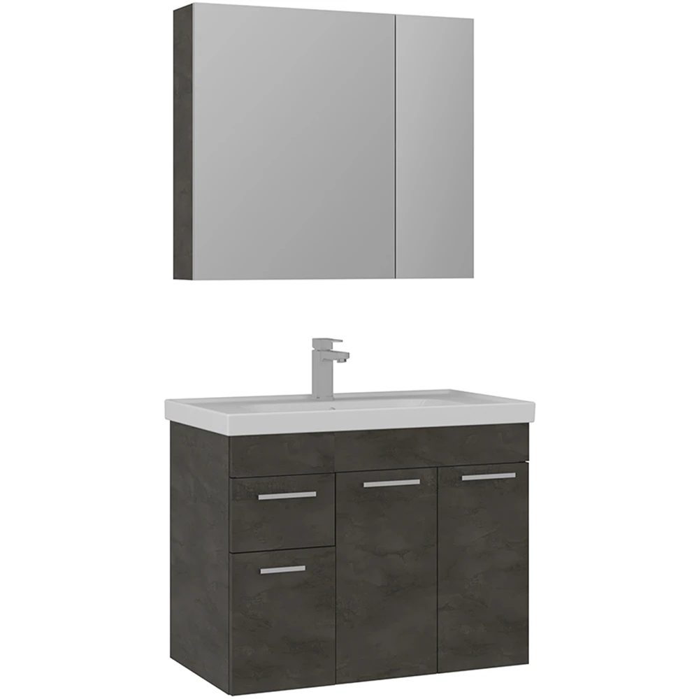 Orka Enez 80 Cm Irony Banyo Dolabı Takımı