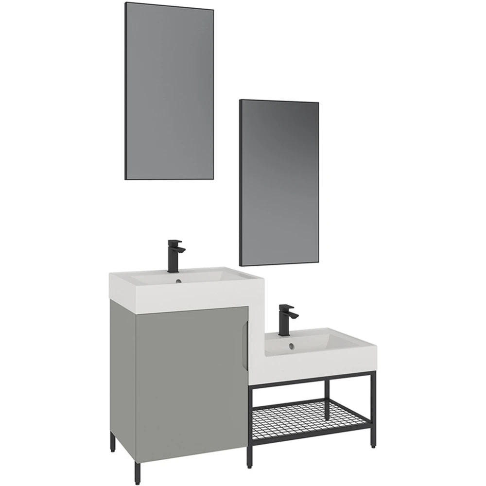 Orka Enna 120 Cm Mat Kaşmir Banyo Dolabı Takımı