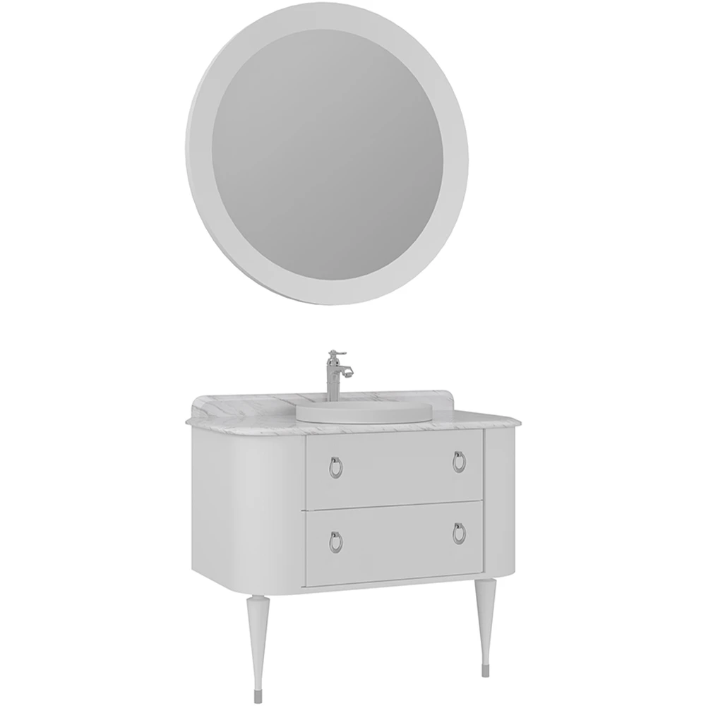 Orka Felice 100 Cm Mat Beyaz Banyo Dolabı Takımı - 5008078