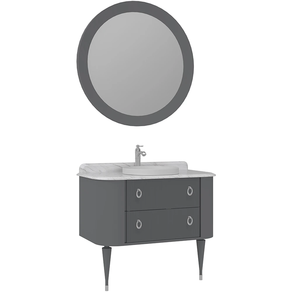 Orka Felice 100 Cm Mat Gri Banyo Dolabı Takımı - 5008082