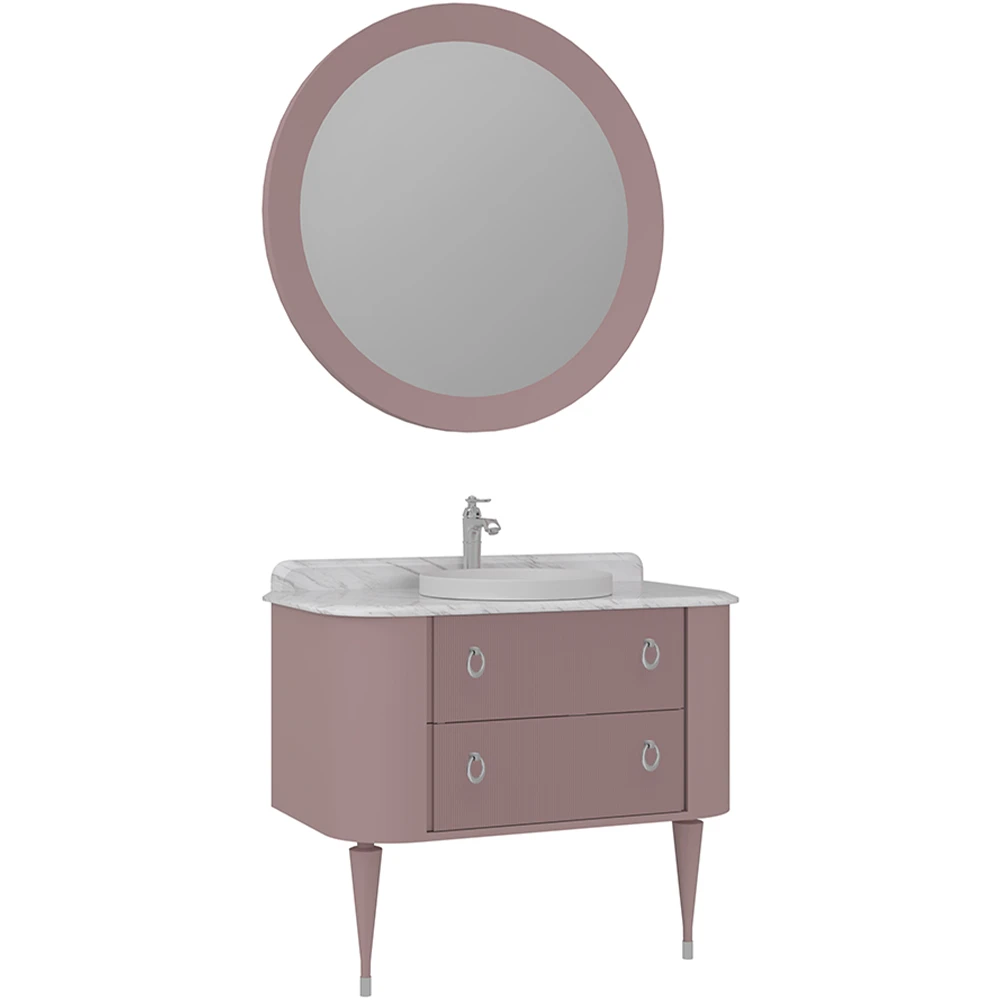Orka Felice 100 Cm Mat Pudra Banyo Dolabı Takımı - 5008086