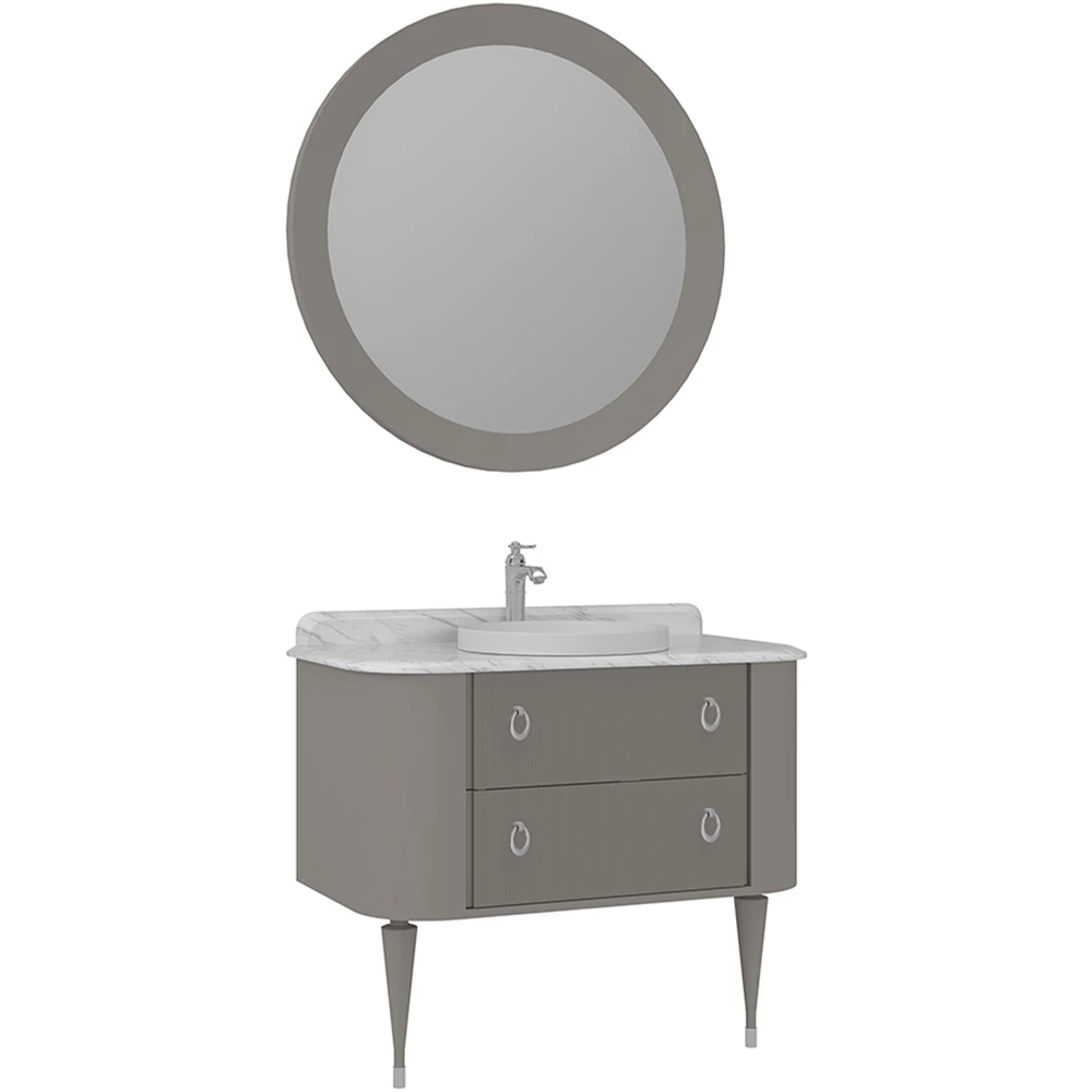 Orka Felice 100 Cm Mat Vizon Banyo Dolabı Takımı - 5008094
