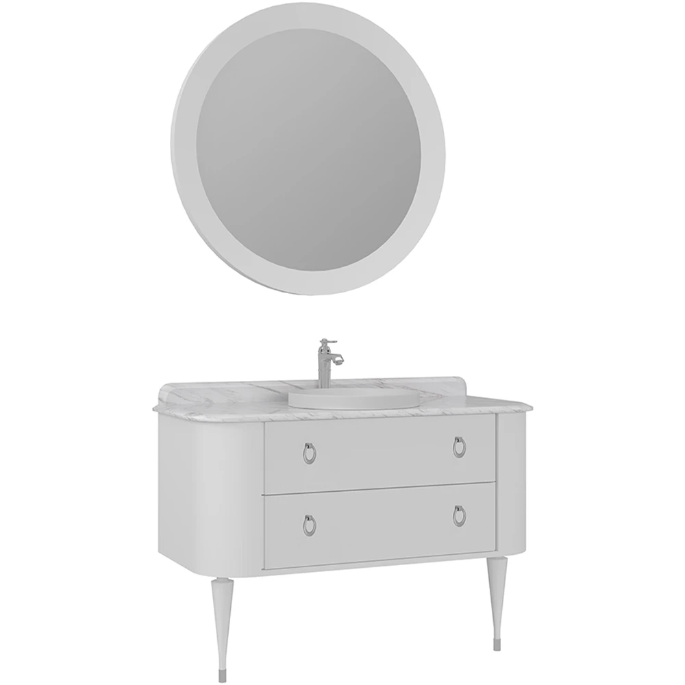 Orka Felice 120 Cm Mat Beyaz Banyo Dolabı Takımı - 5008102