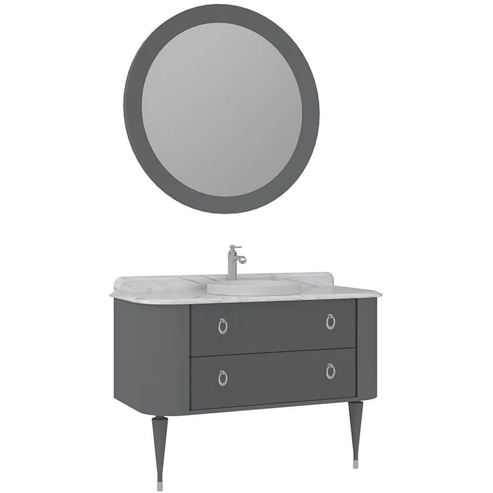 Orka Felice 120 Cm Mat Gri Banyo Dolabı Takımı - 5008106