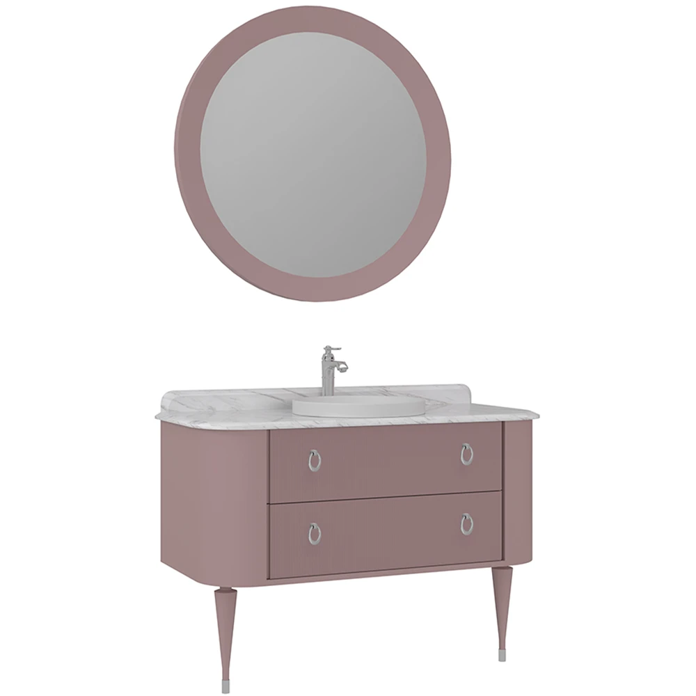 Orka Felice 120 Cm Mat Pudra Banyo Dolabı Takımı - 5008110