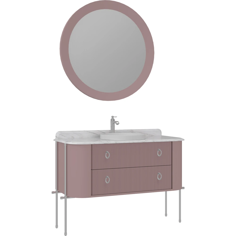 Orka Felice 120 Cm Mat Pudra Banyo Dolabı Takımı - 5008111