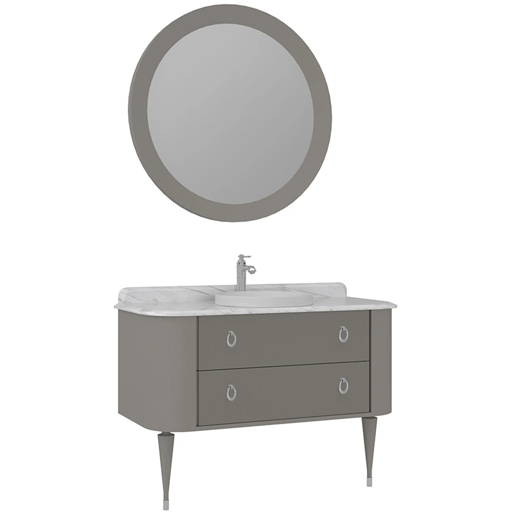 Orka Felice 120 Cm Mat Vizon Banyo Dolabı Takımı - 5008118