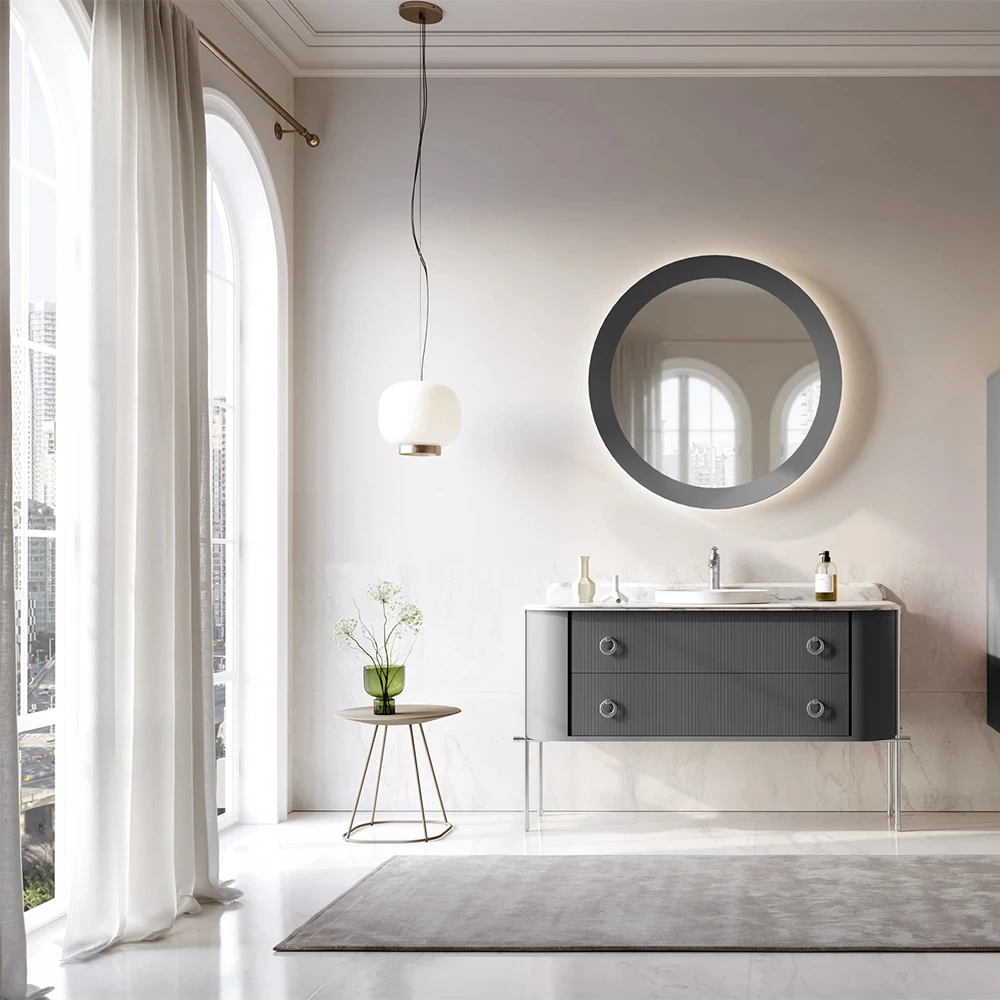 Orka Felice 140 Cm Mat Antrasit Banyo Dolabı Takımı - 5008123 2