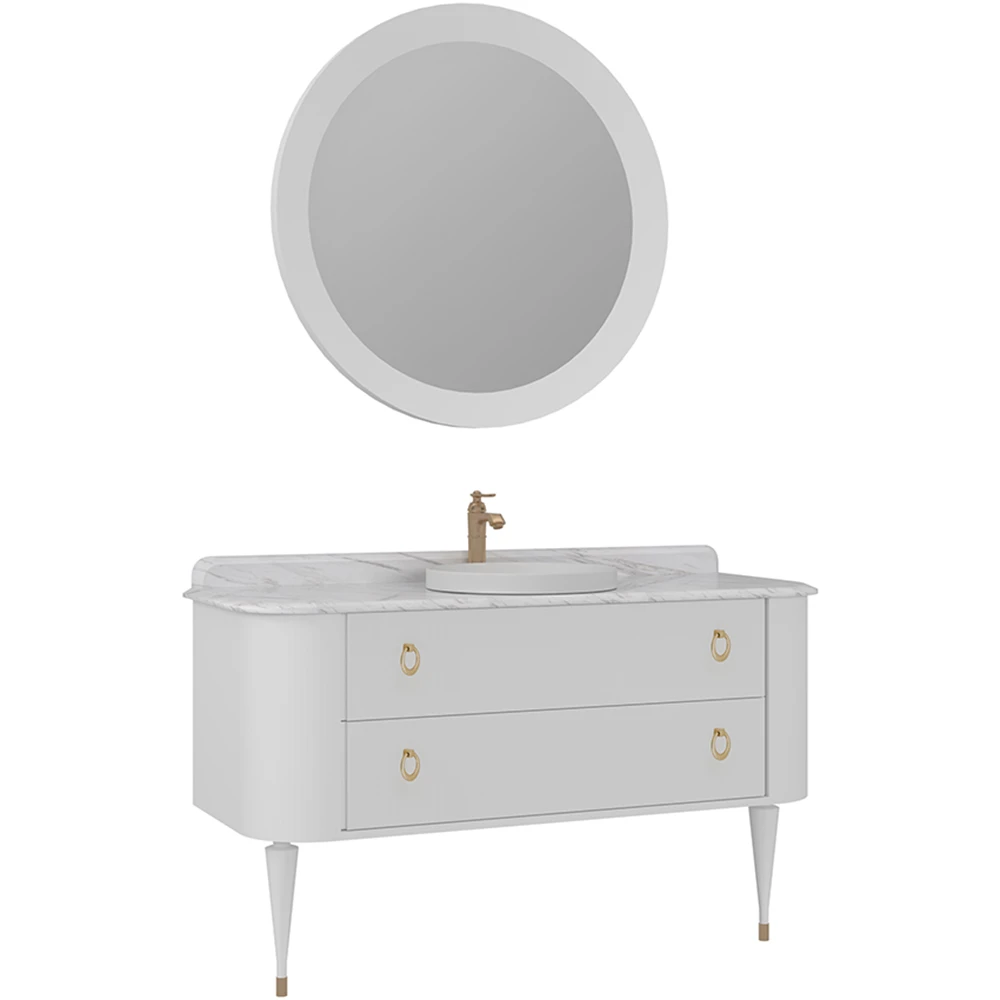 Orka Felice 140 Cm Mat Beyaz Banyo Dolabı Takımı - 5008124