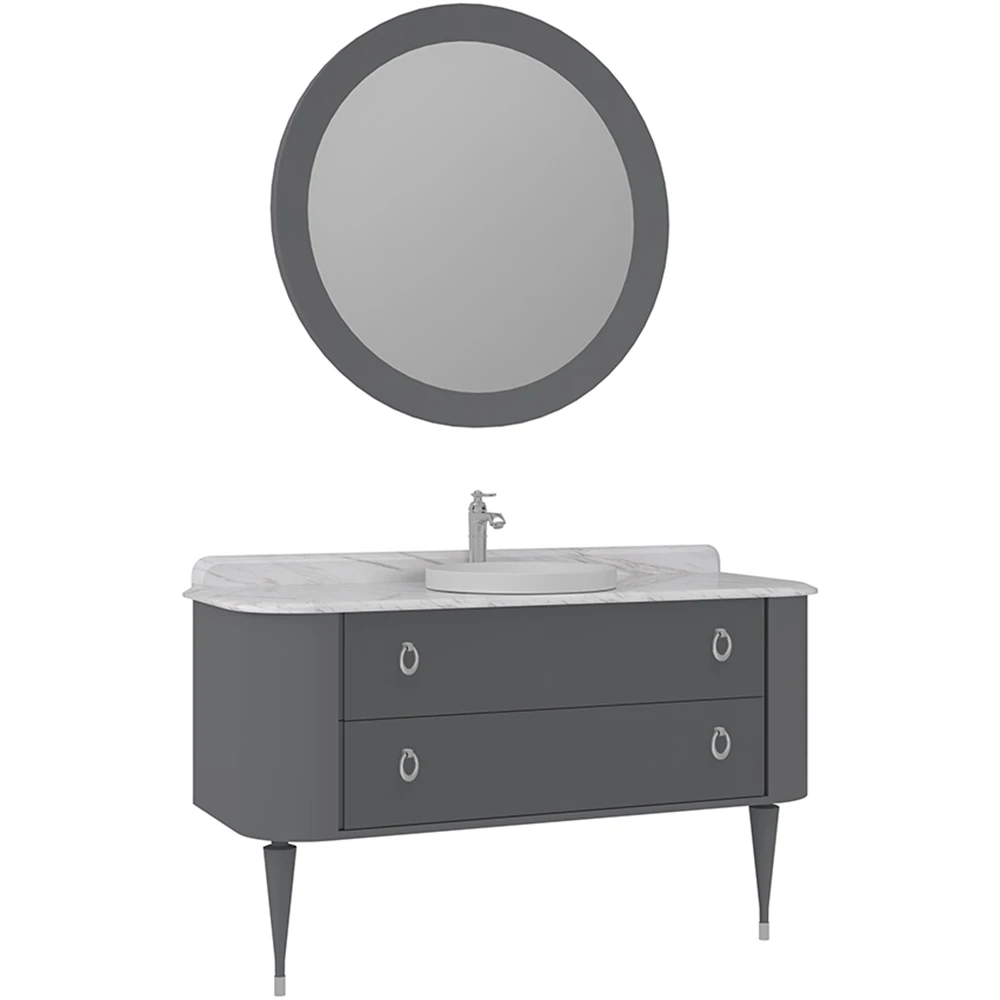 Orka Felice 140 Cm Mat Gri Banyo Dolabı Takımı - 5008130