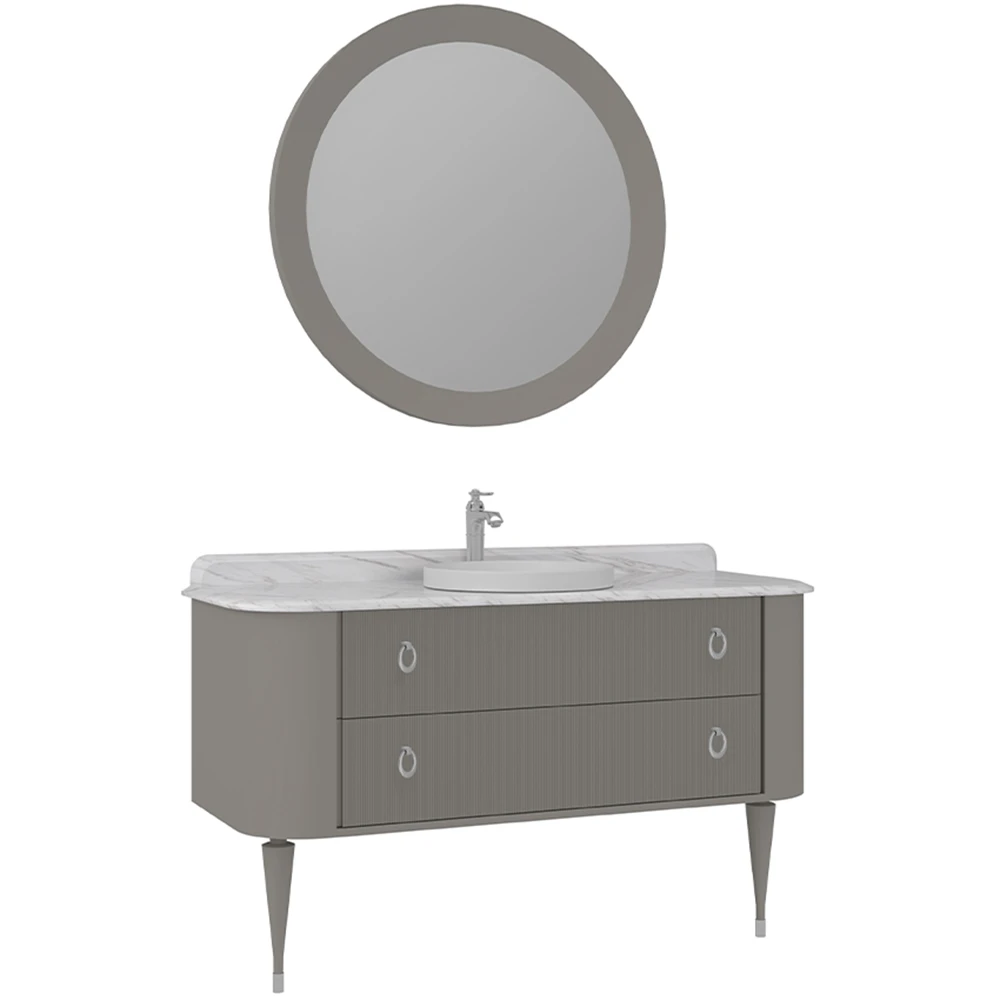 Orka Felice 140 Cm Mat Vizon Banyo Dolabı Takımı - 5008142