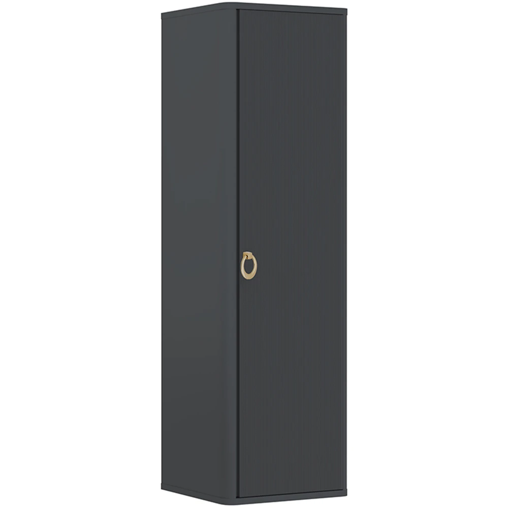 Orka Felice 43 Cm Mat Antrasit Boy Dolabı (Altın Kulp)