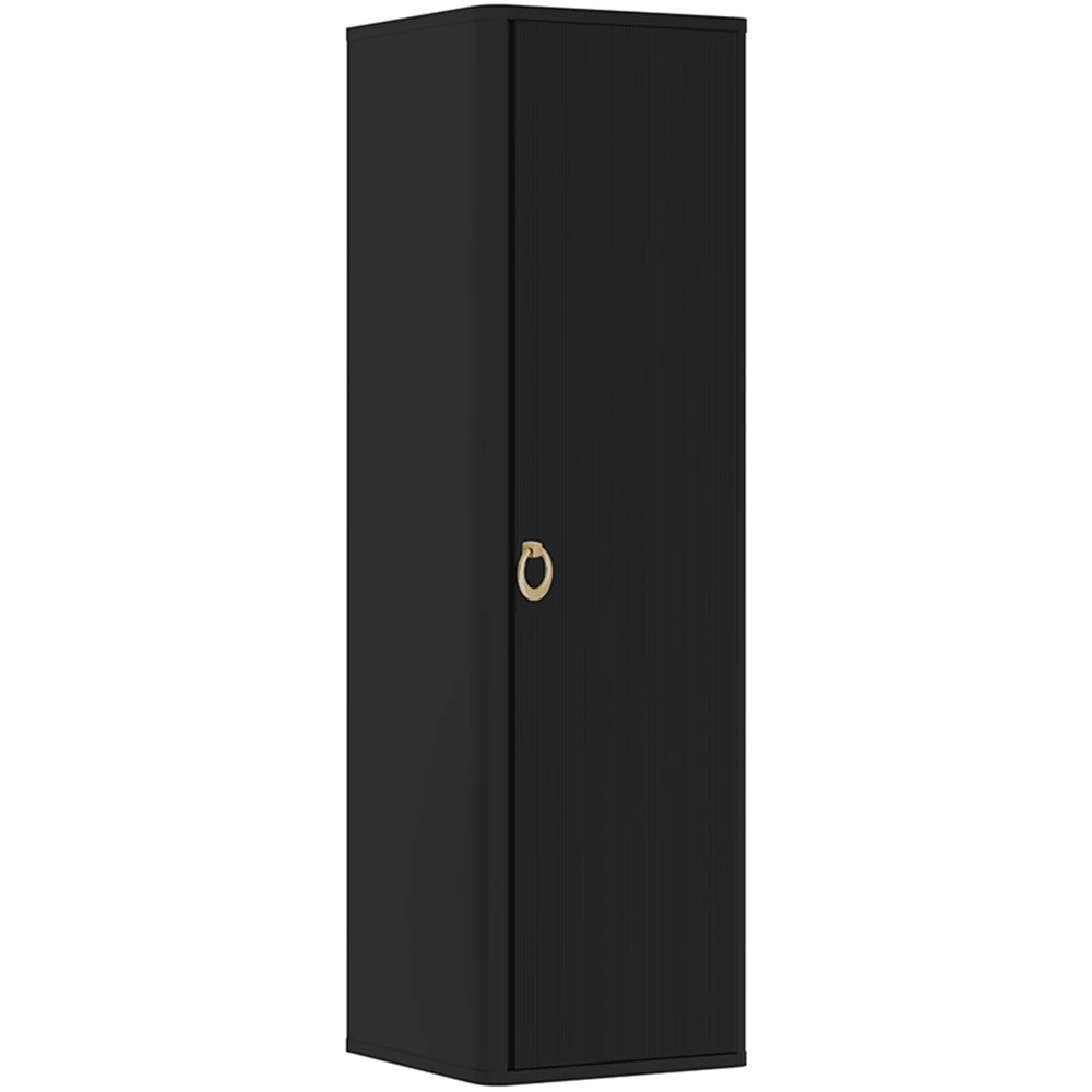 Orka Felice 43 Cm Mat Siyah Boy Dolabı (Altın Kulp)