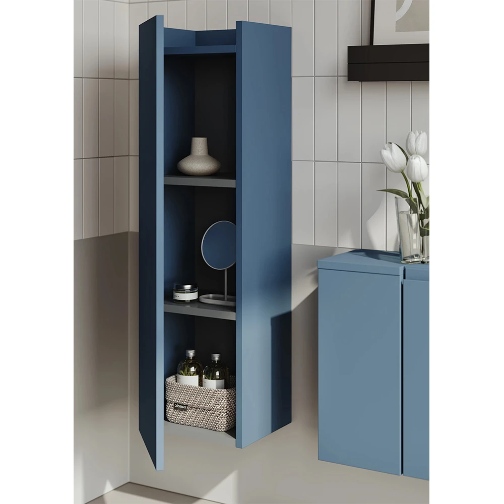 Orka Ferla 30 Cm Mat Mavi Boy Dolabı 3