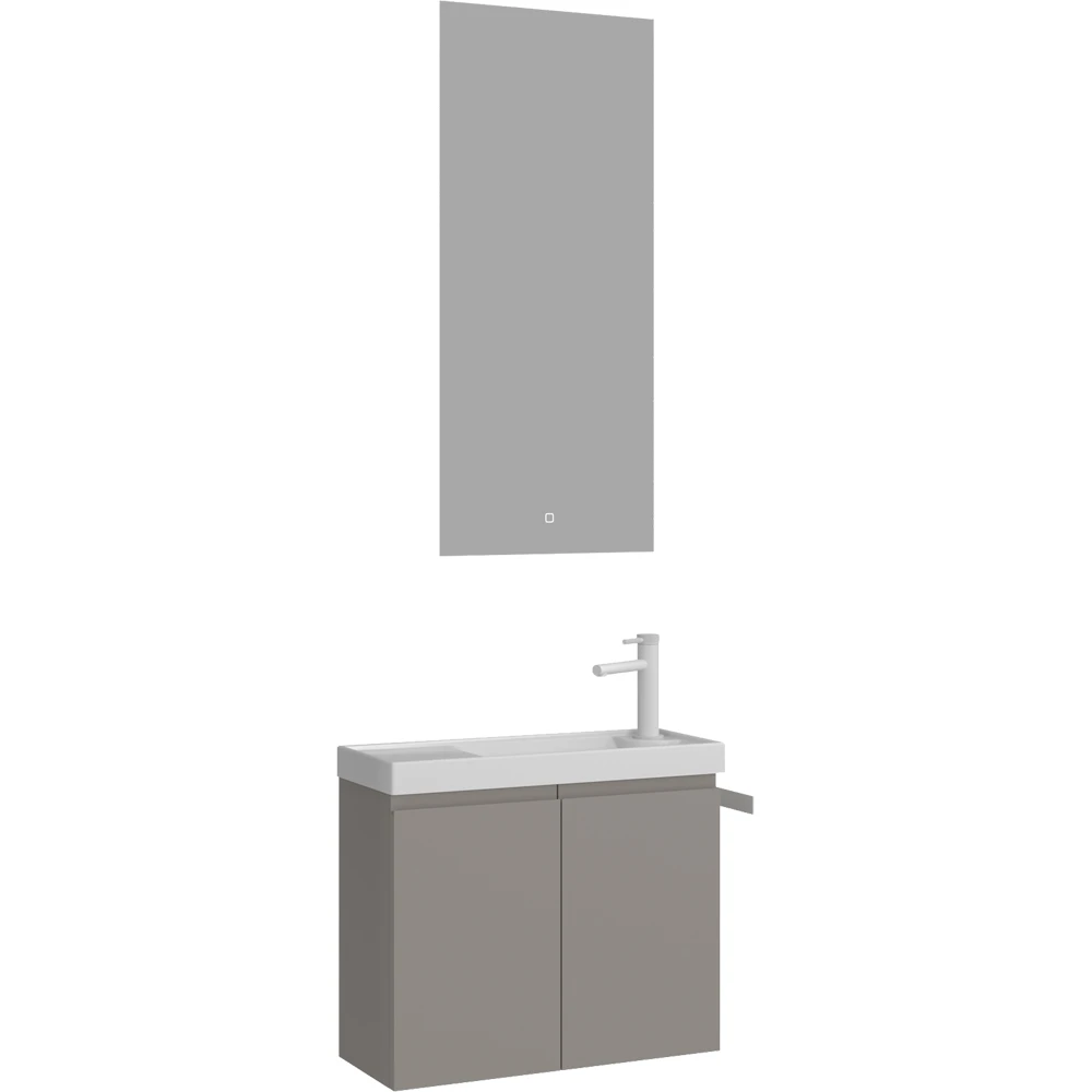 Orka Ferla 60 Cm Mat Vizon Banyo Dolabı Takımı