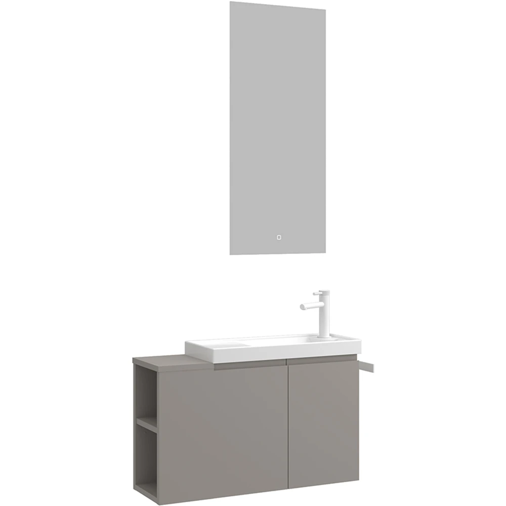 Orka Ferla 80 Cm Mat Vizon Banyo Dolabı Takımı