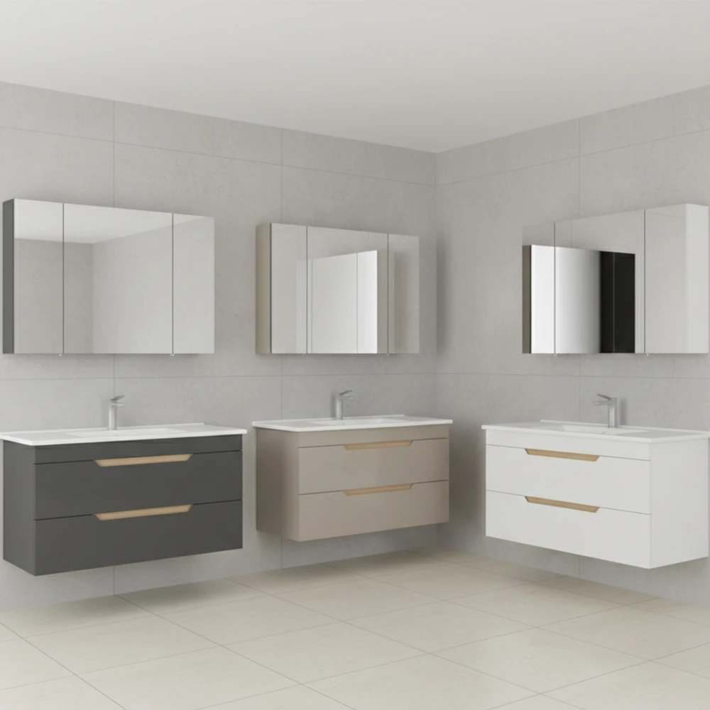 Orka Lena 100 Cm Mat Bej Banyo Dolabı Takımı - 5008053 2