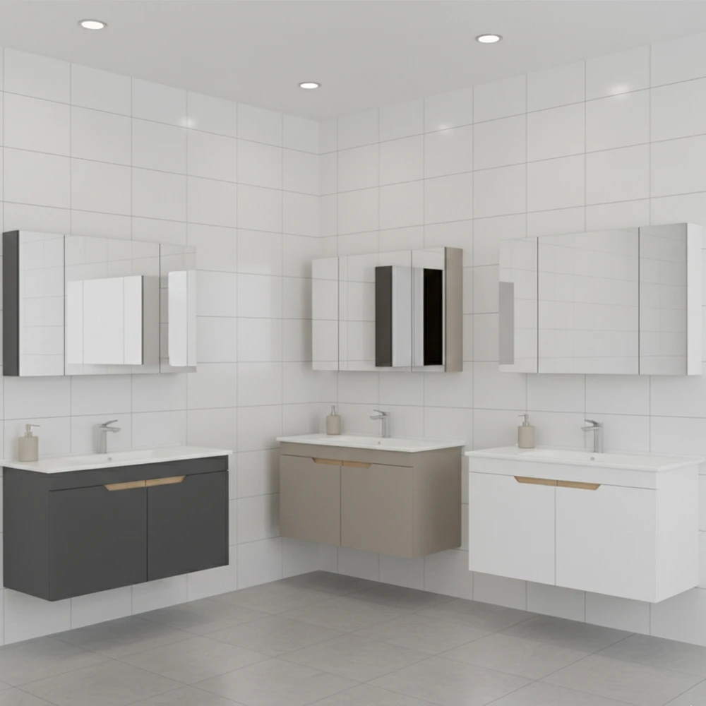 Orka Lena 100 Cm Mat Beyaz Banyo Dolabı Takımı - 5008798 2