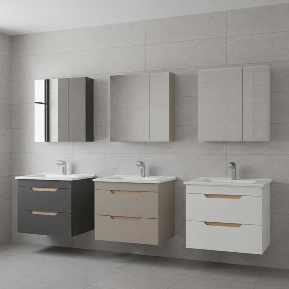 Orka Lena 65 Cm Mat Antrasit Banyo Dolabı Takımı - 5008032 2