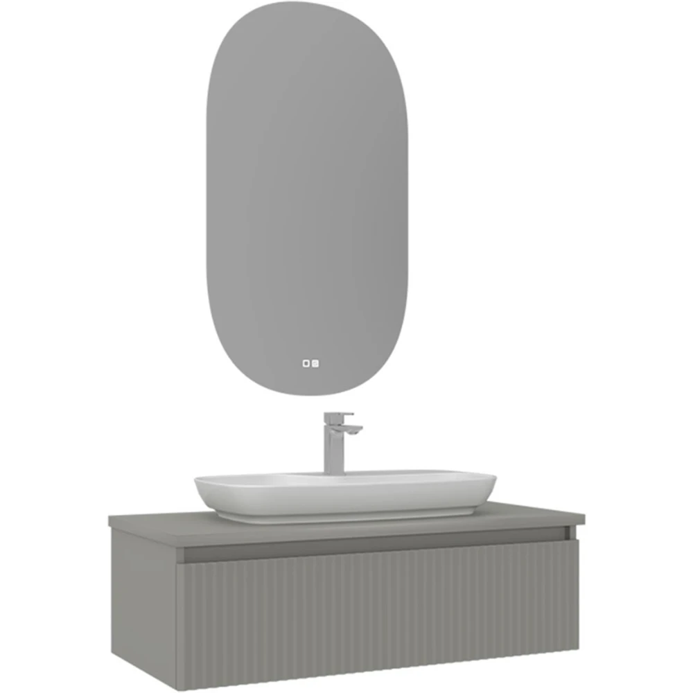 Orka Lentia 100 Cm Mat Kaşmir Banyo Dolabı Takımı