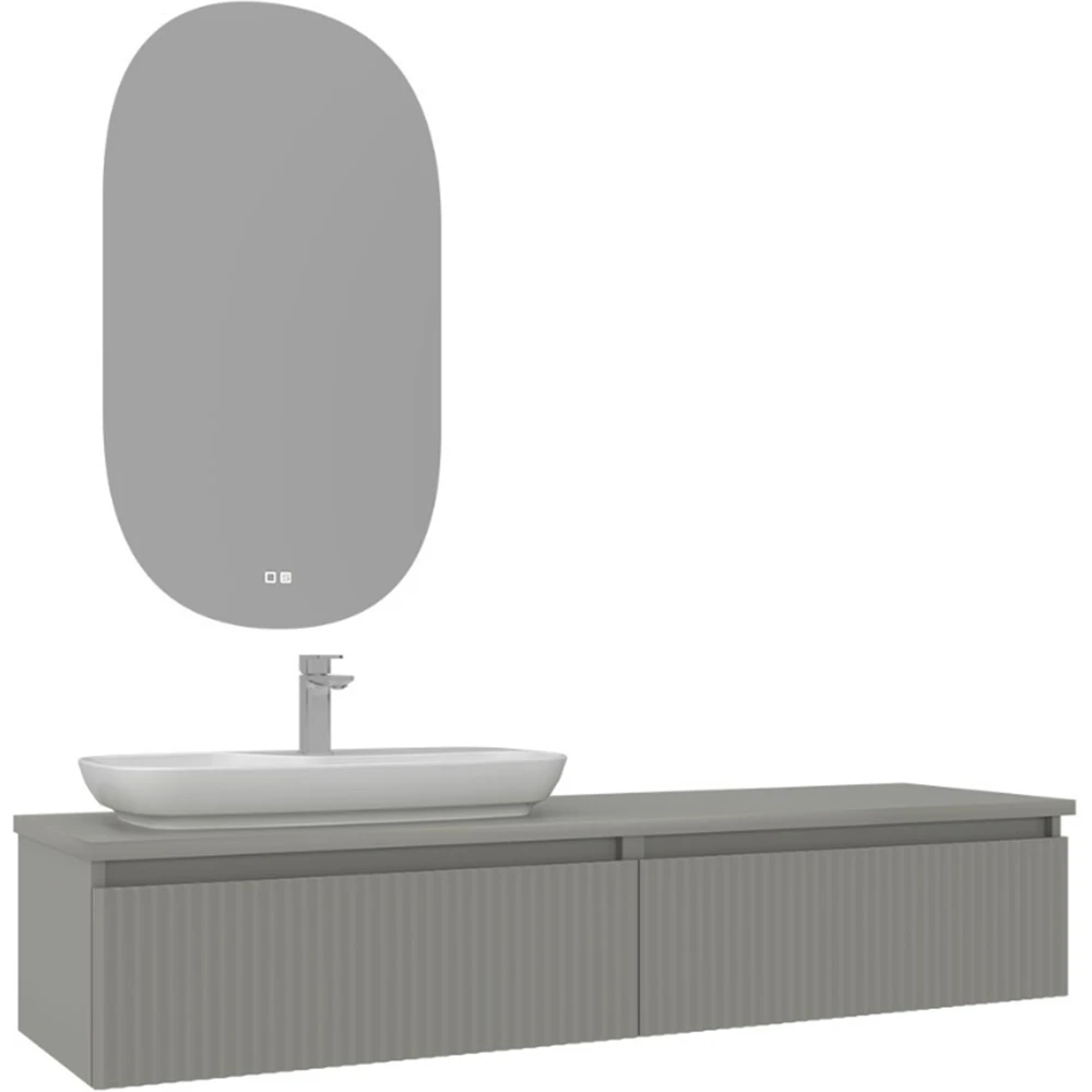 Orka Lentia 160 Cm Mat Kaşmir Banyo Dolabı Takımı - 5007108