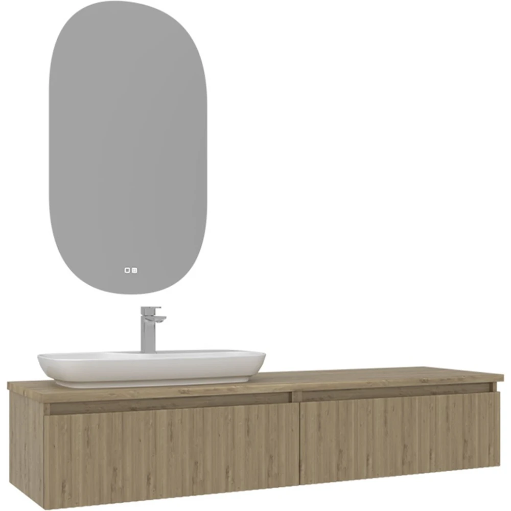 Orka Lentia 160 Cm Meşe Banyo Dolabı Takımı - 5007109