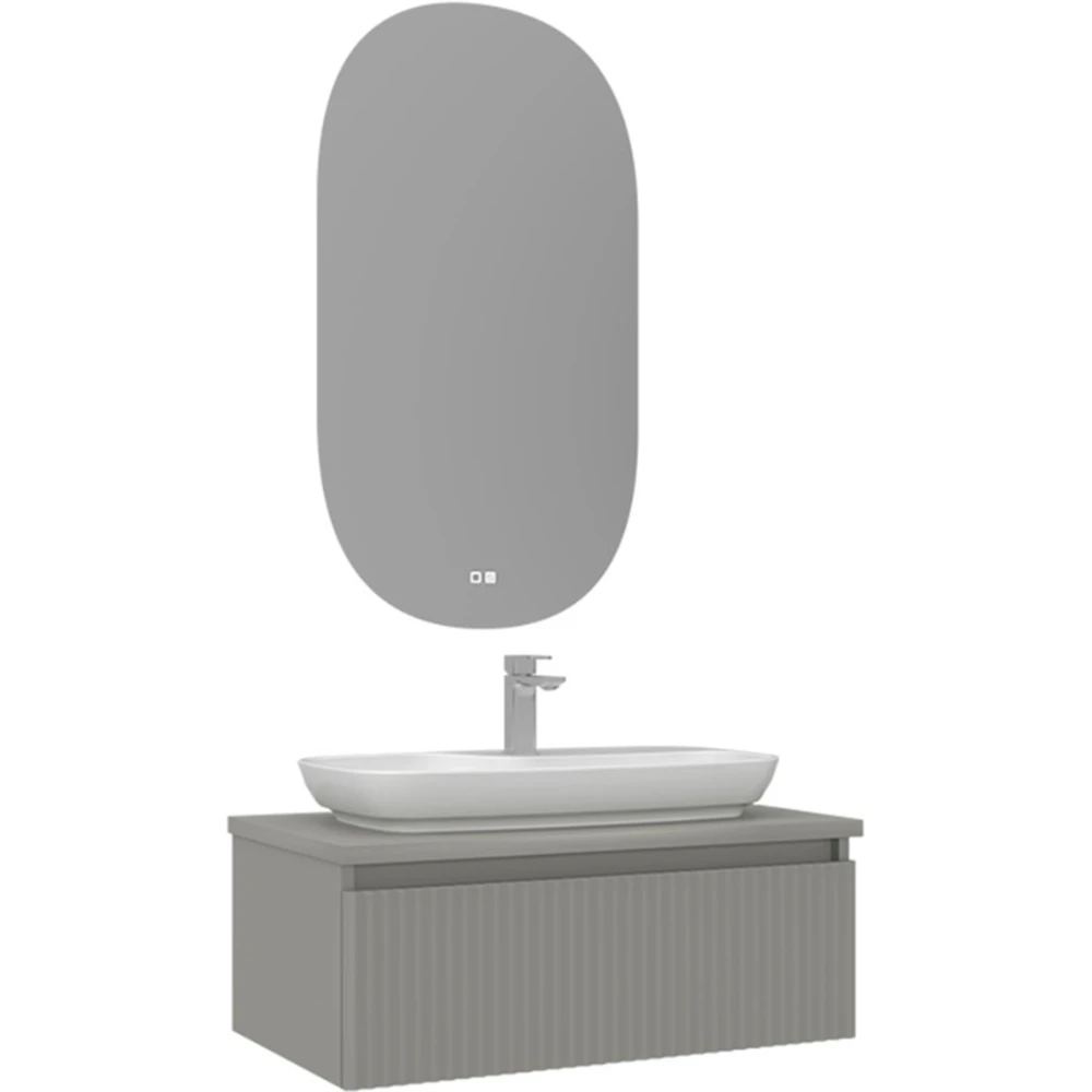 Orka Lentia 80 Cm Mat Kaşmir Banyo Dolabı Takımı
