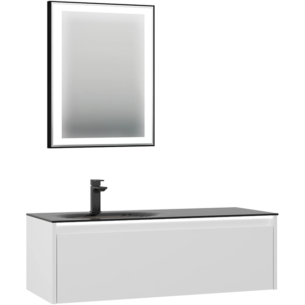 Orka Lisbon 110 Cm Mat Beyaz Banyo Dolabı Takımı
