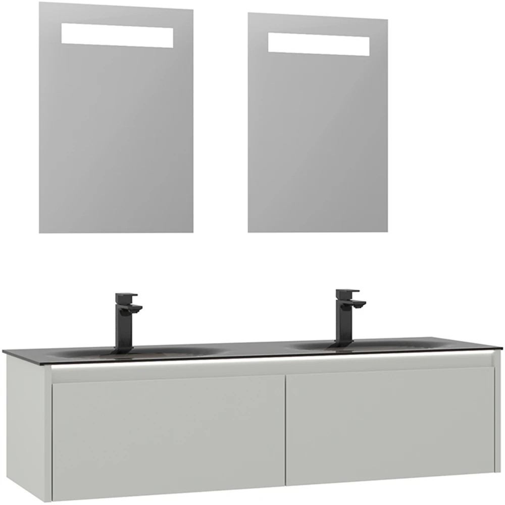 Orka Lisbon 130 Cm Mat Kaşmir Banyo Dolabı Takımı