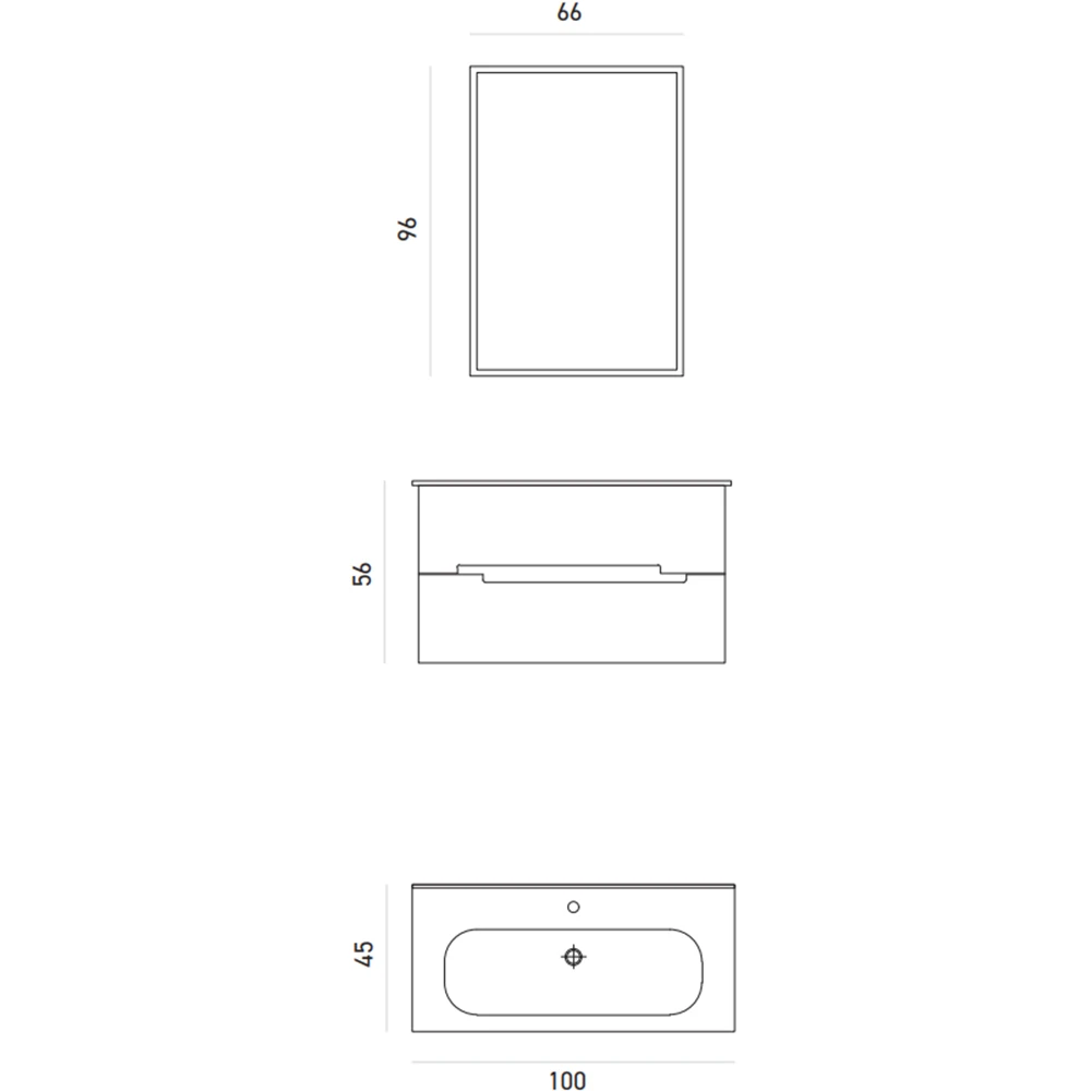 Orka Lodi 100 Cm Beyaz-Gümüş Banyo Dolabı Takımı 2