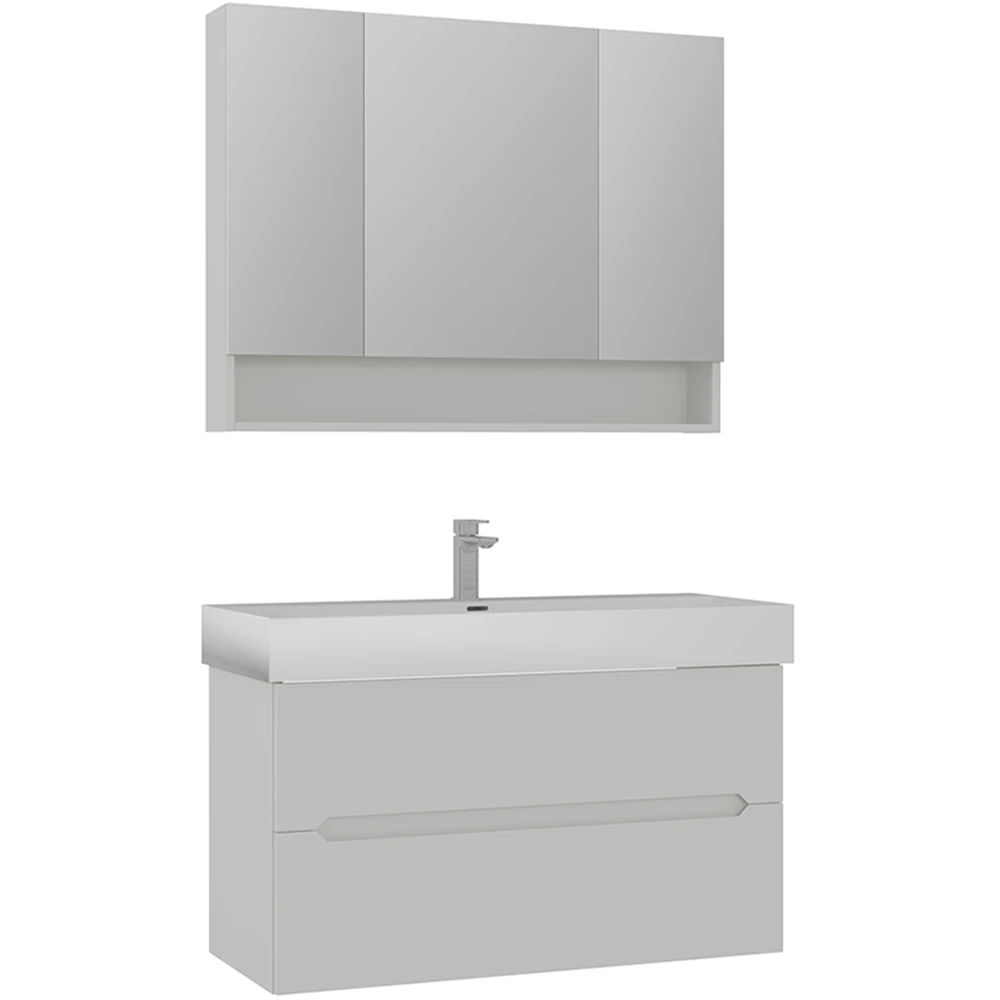 Orka Malta 100 Cm Mat Kaşmir Banyo Dolabı Takımı