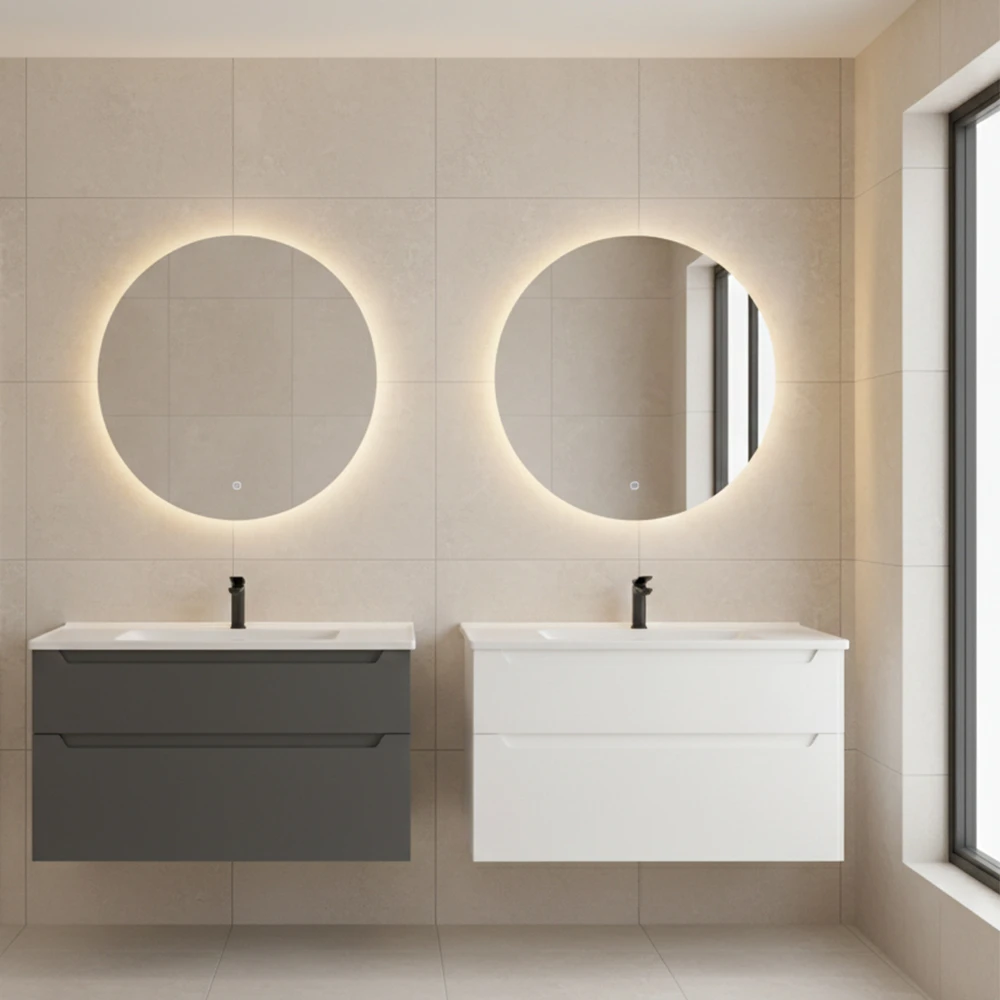 Orka Messina 100 Cm Mat Beyaz Banyo Dolabı Takımı - 5006661 2