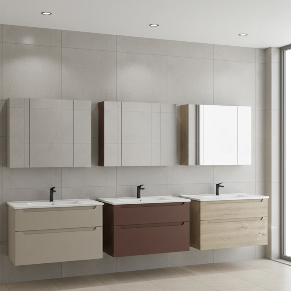 Orka Messina 100 Cm Mat Kırmızı Banyo Dolabı Takımı - 5007147 2