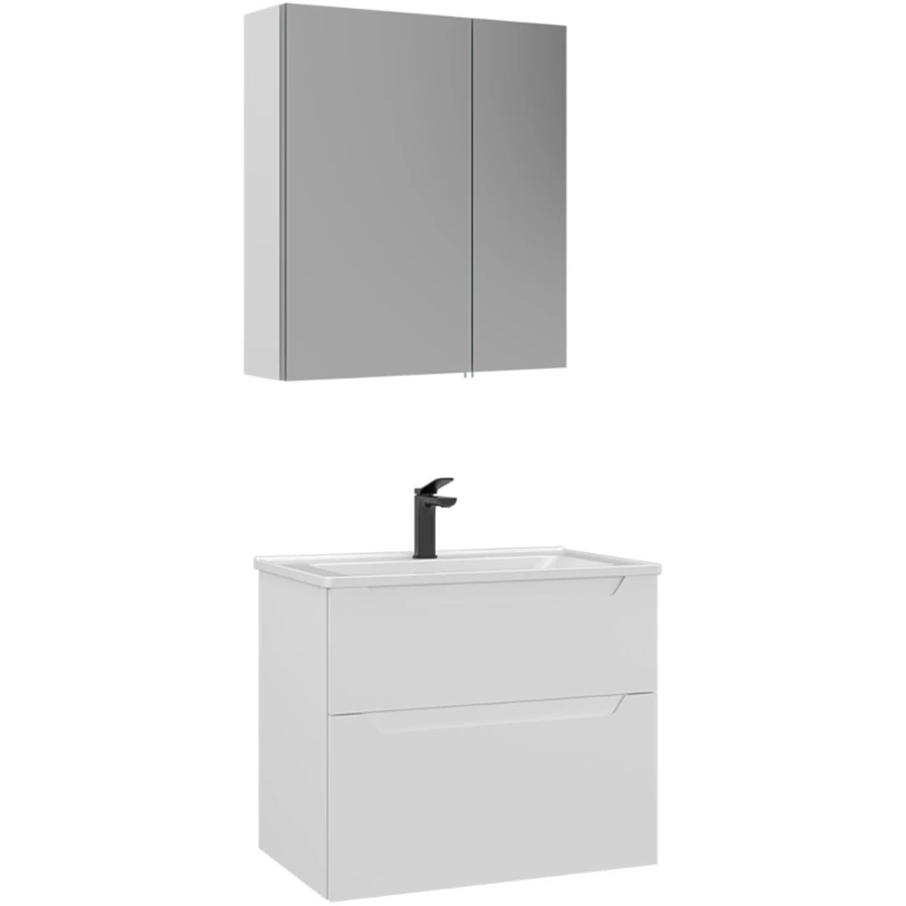 Orka Messina 65 Cm Mat Beyaz Banyo Dolabı Takımı - 5007134