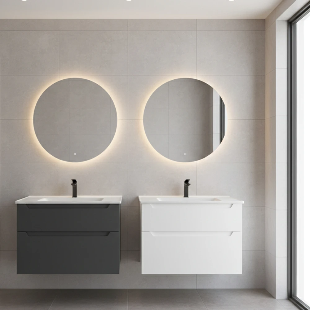 Orka Messina 85 Cm Mat Antrasit Banyo Dolabı Takımı - 5006660 2