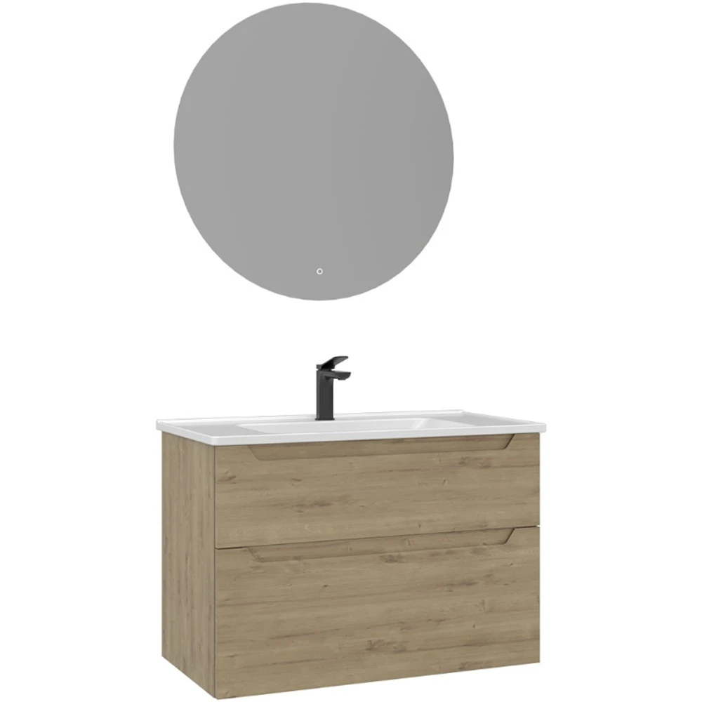 Orka Messina 85 Cm Meşe Banyo Dolabı Takımı - 5006659