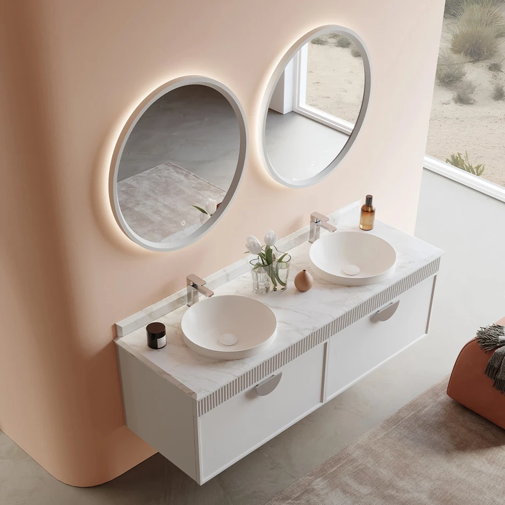 Orka Molino 160 Cm Kaşmir Banyo Dolabı Takımı (Krom Kulp) 3