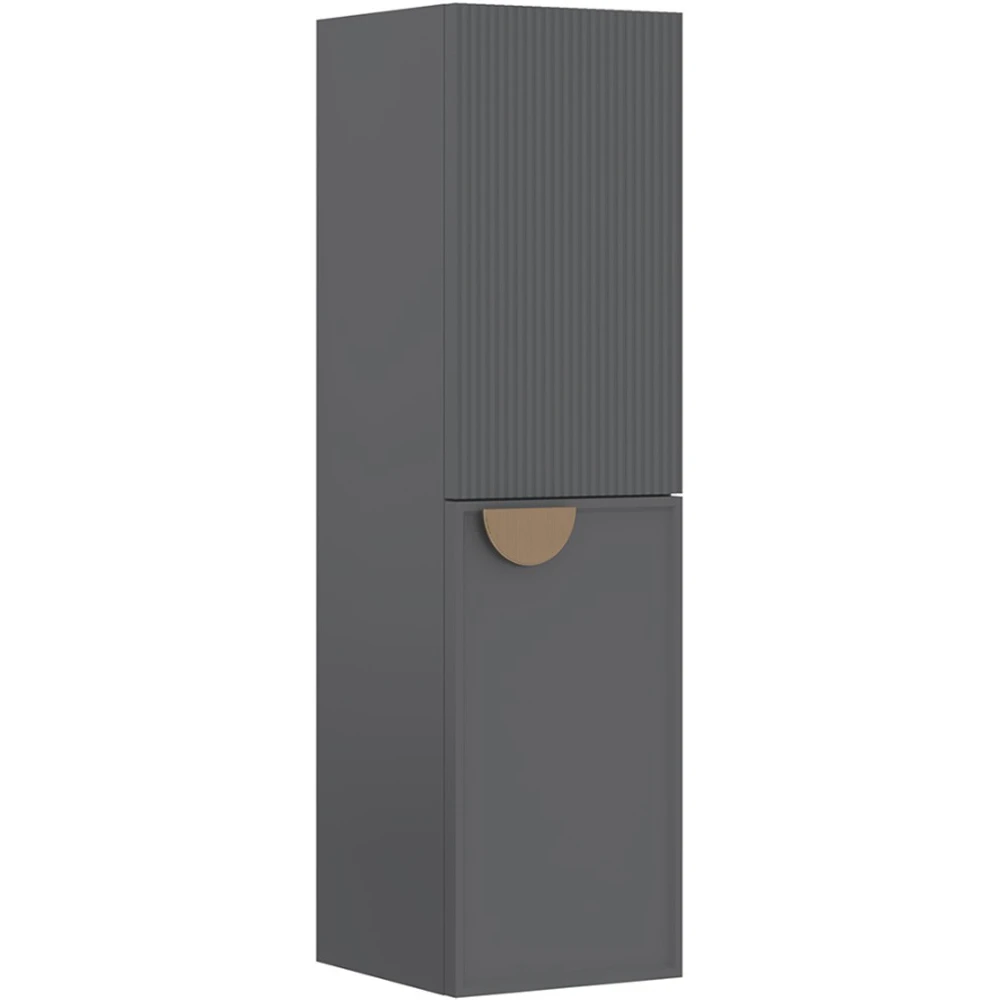 Orka Molino 40 Cm Sağ Mat Gri Boy Dolabı (Altın Kulp)