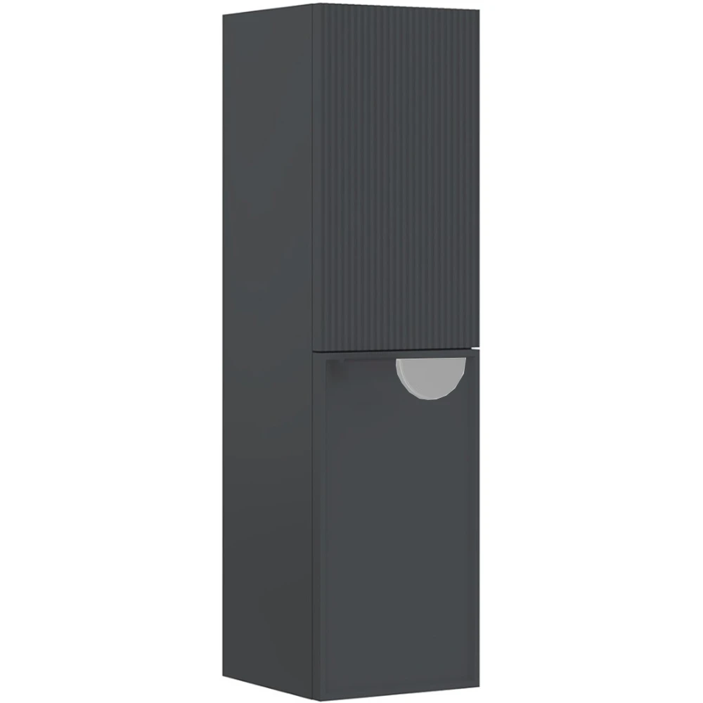 Orka Molino 40 Cm Sol Mat Antrasit Boy Dolabı (Krom Kulp)