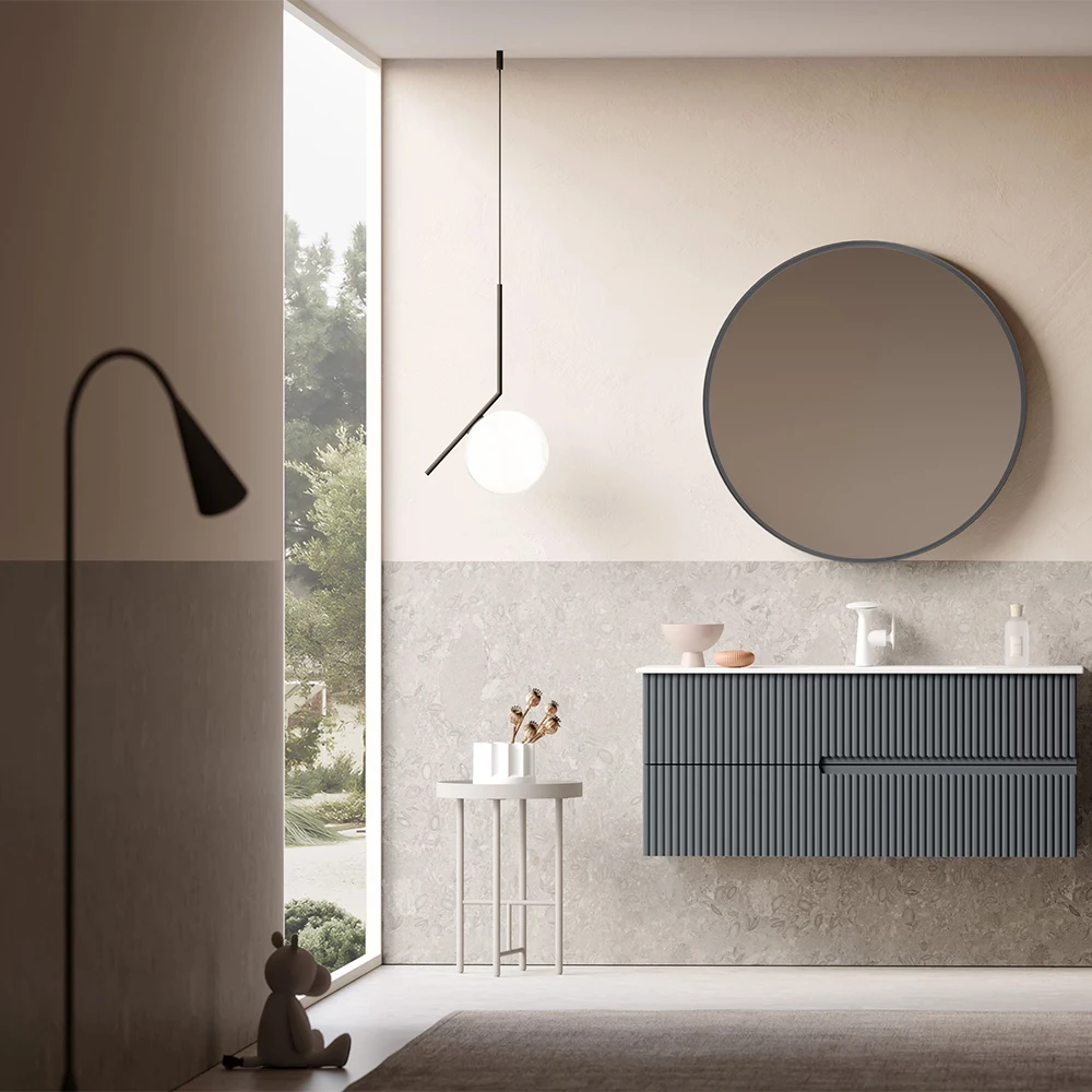 Orka Moonlight 120 Cm Mat Antrasit Banyo Dolabı Takımı - 5007404 2