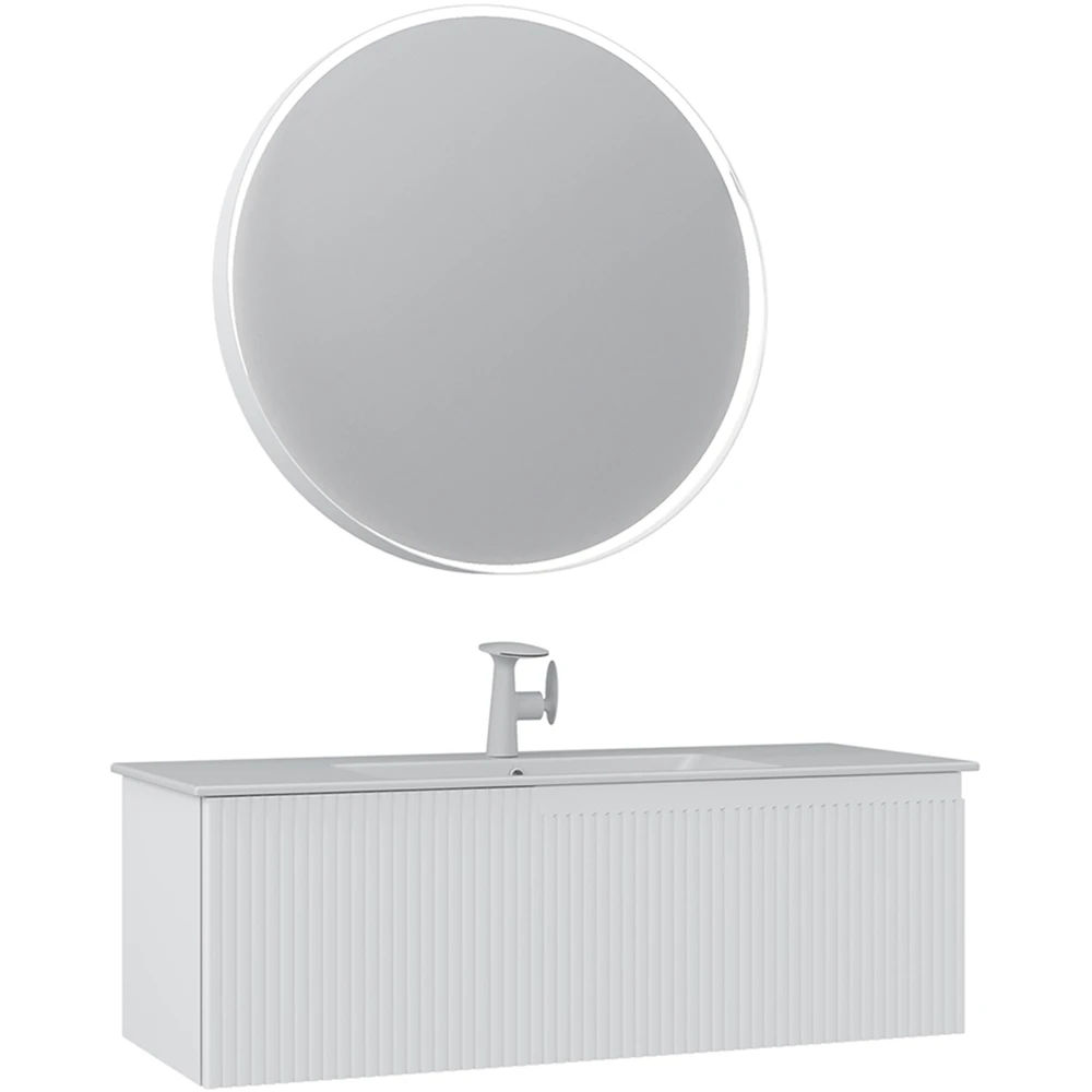 Orka Moonlight 120 Cm Mat Beyaz Banyo Dolabı Takımı - 5007399