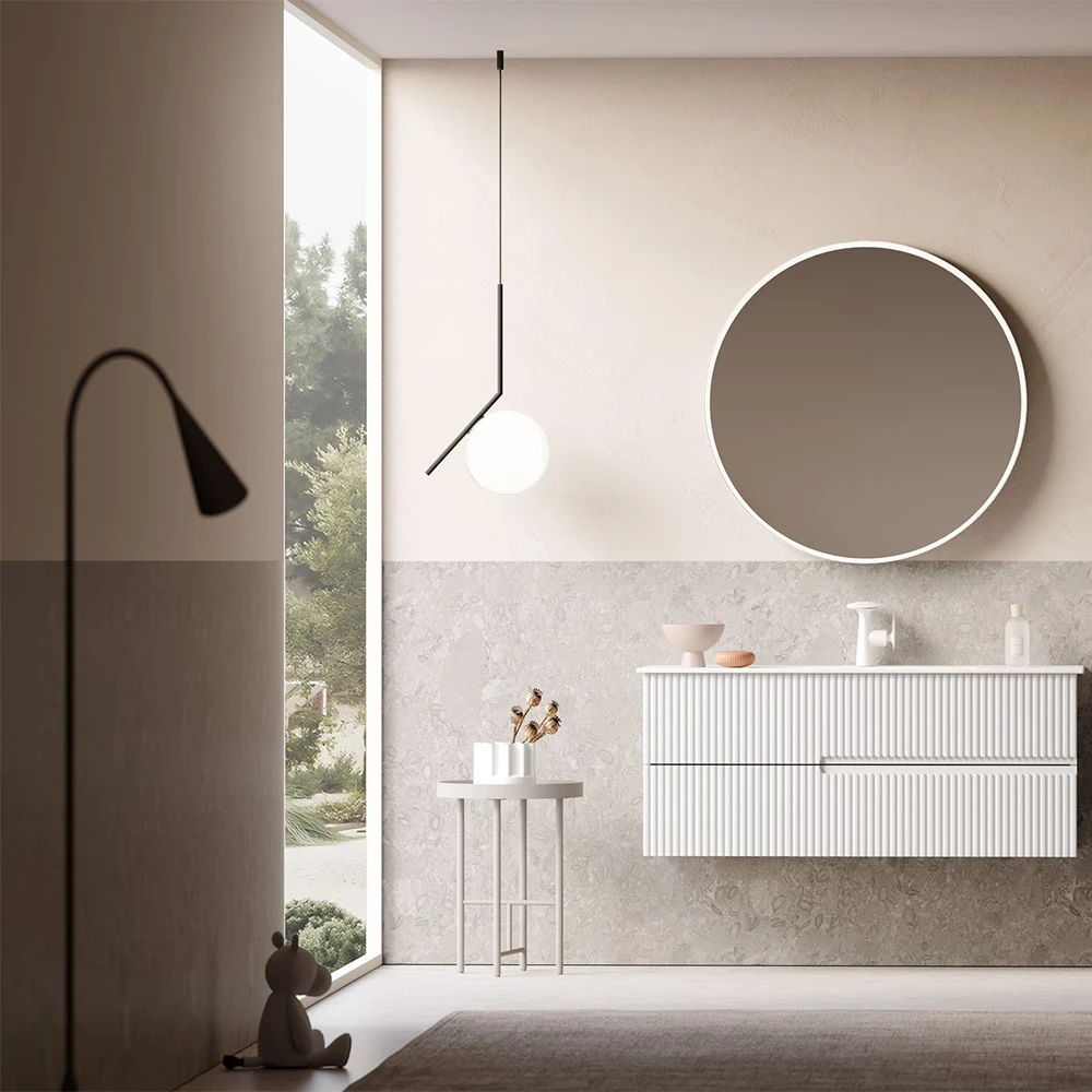 Orka Moonlight 120 Cm Mat Beyaz Banyo Dolabı Takımı - 5007405 2