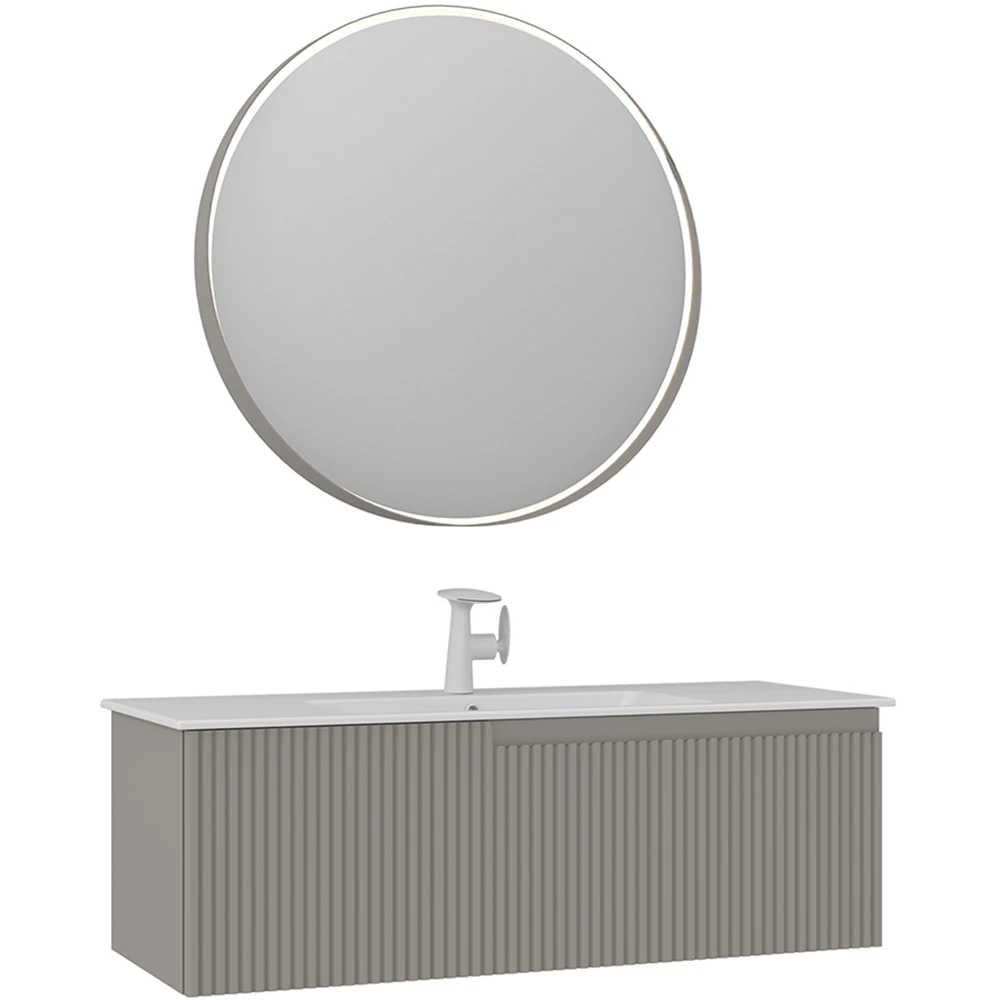 Orka Moonlight 120 Cm Mat Vizon Banyo Dolabı Takımı - 5007403