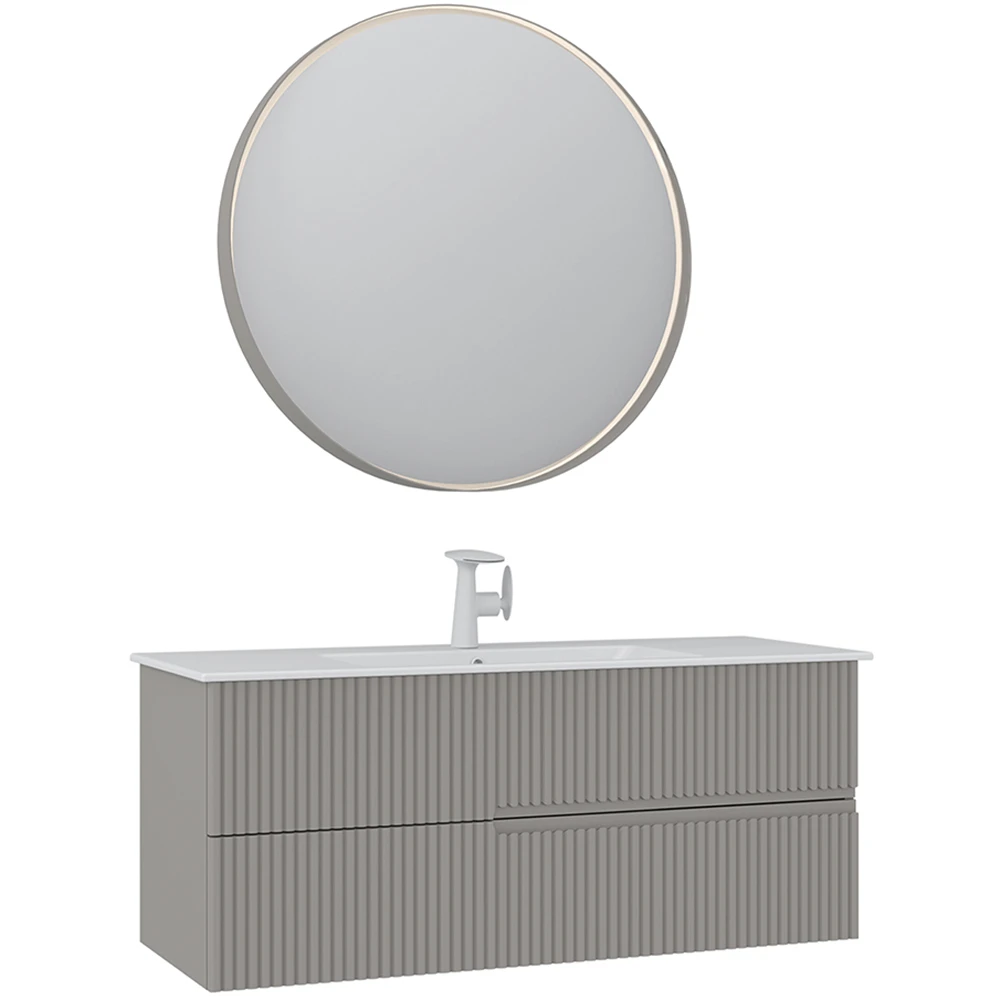 Orka Moonlight 120 Cm Mat Vizon Banyo Dolabı Takımı - 5007409